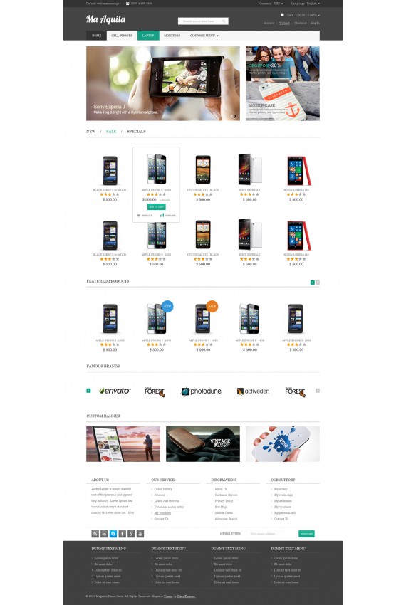 Aquila Premium Responsive Mobile Template